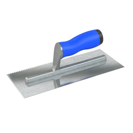 Bon Tool Notched Trowel, 3/16" X 5/32" V, Comfort Grip Handle 87-114